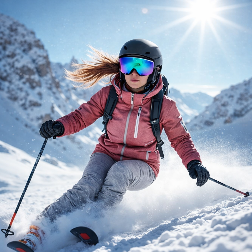 Ski goggles and helmet combo, black – Visor helmet for skiing and snowboarding